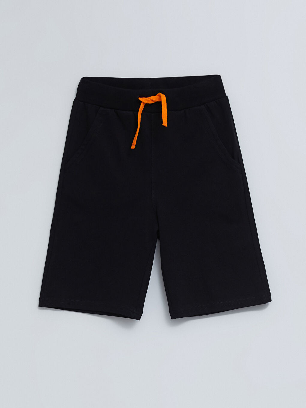 Turuncu Bisiklet Yaka Baskılı Kısa Kollu Erkek Çocuk Tişört ve Şort-3