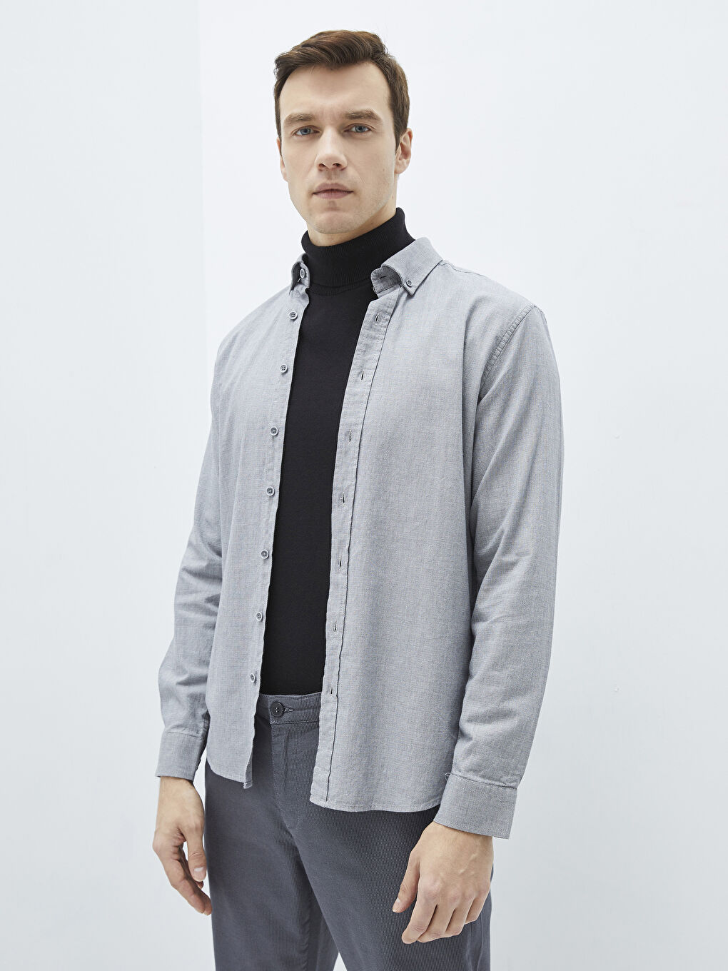 Regular Fit Long Sleeve Men's Shirt