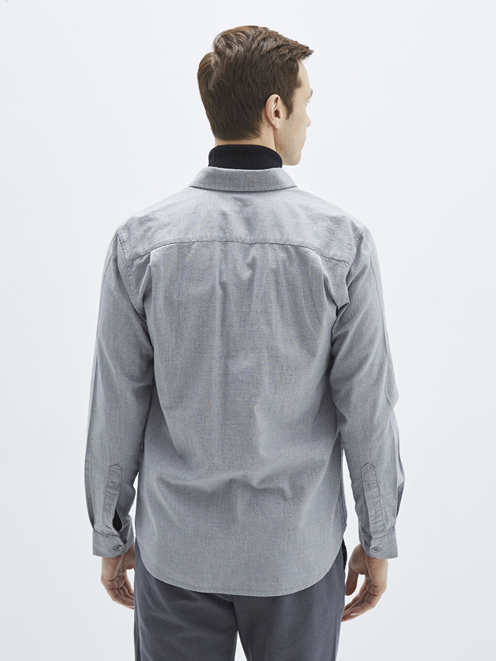 Regular Fit Long Sleeve Men's Shirt-4