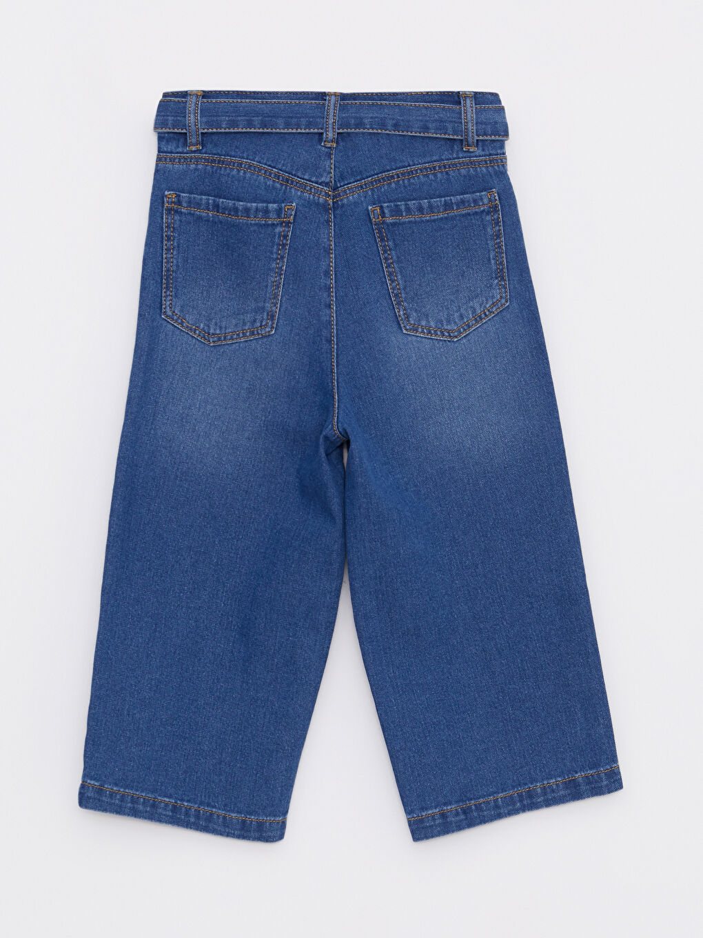 İndigo Basic Pamuklu Kız Çocuk Jean Kapri-1