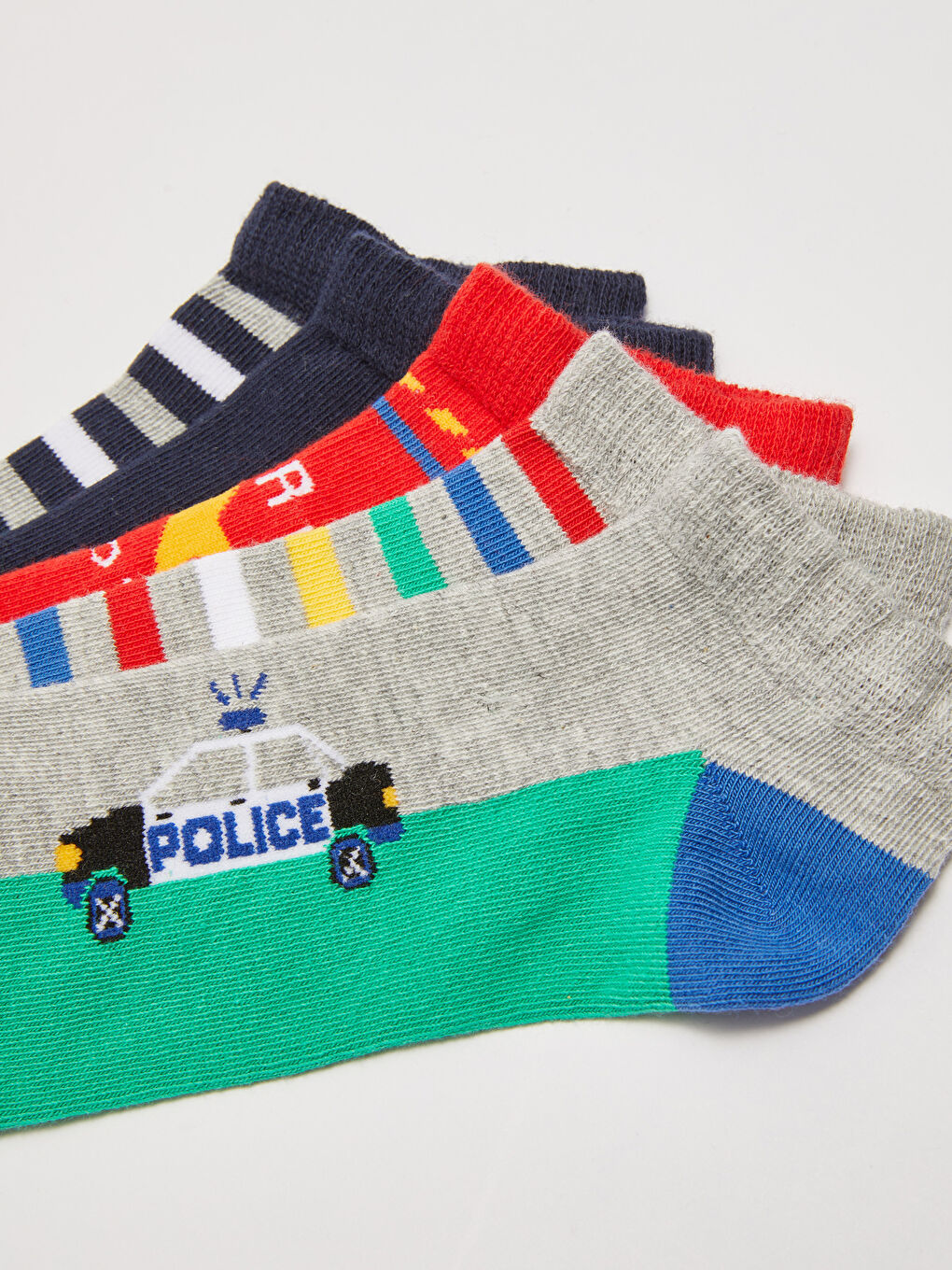 Karışık Desenli Erkek Çocuk Patik Çorap 5'li-2
