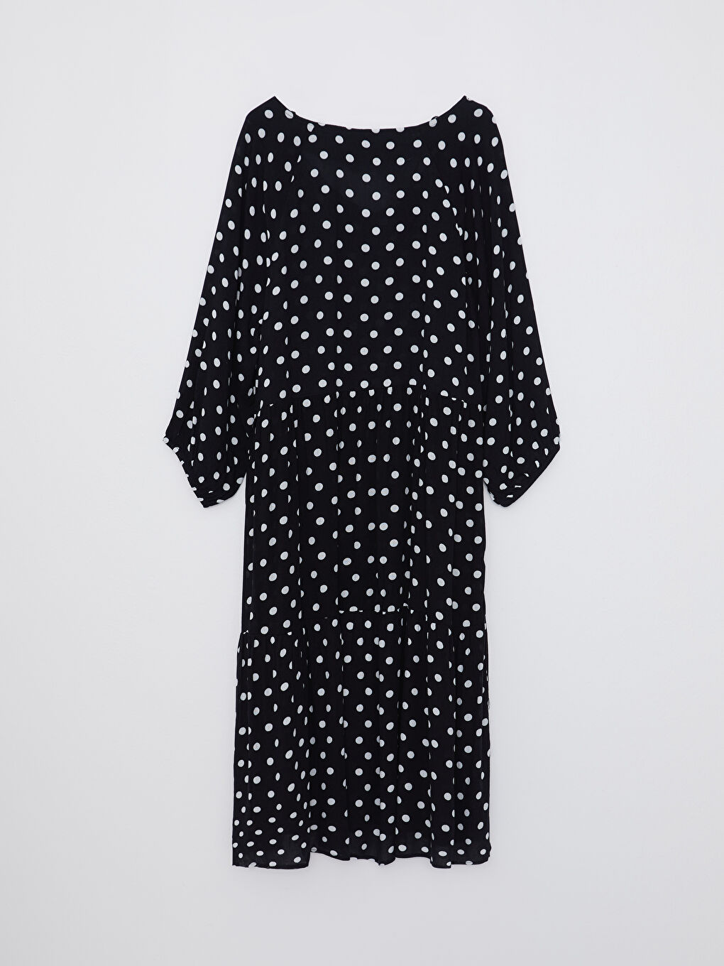 LCW Vision V Neck Polka Dot Women's Dress -S2AL54Z8-LQJ
