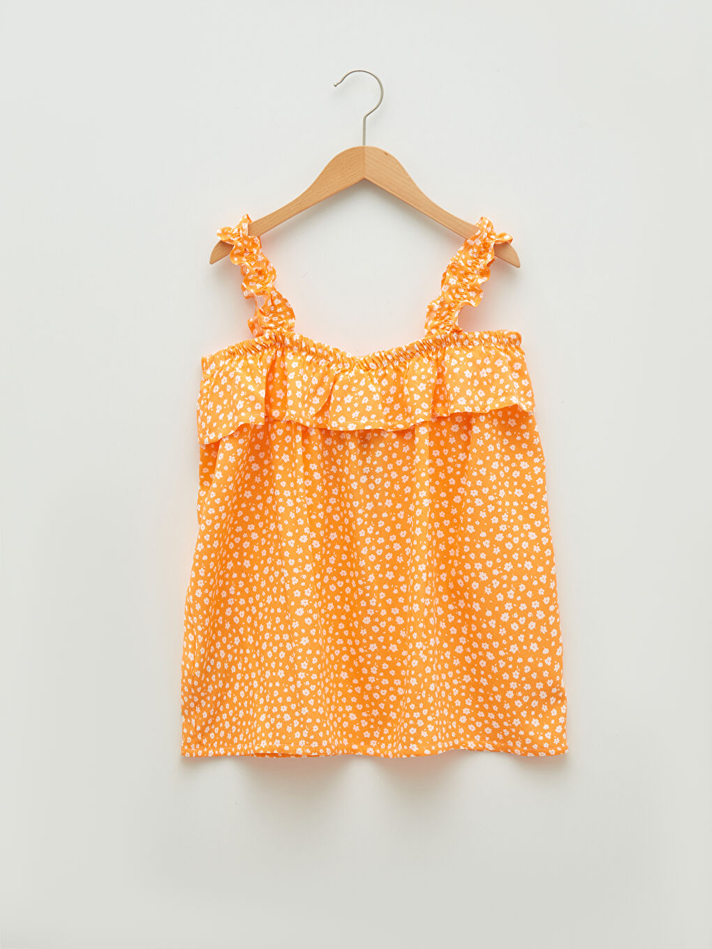 Шаршы жағалы принтті бауы бар вискоза қыз балаларға арналған блузка және қысқа белдемше-2