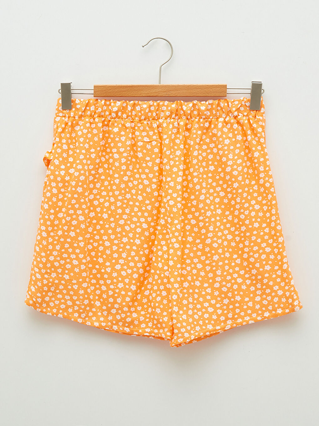 Шаршы жағалы принтті бауы бар вискоза қыз балаларға арналған блузка және қысқа белдемше-4