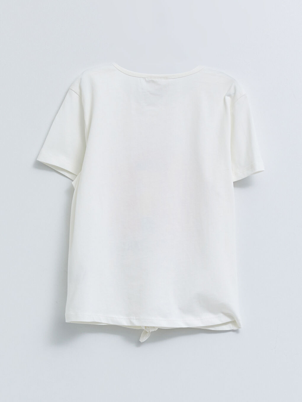 Crew Neck Printed Short Sleeve Girls' Blouse and Shorts-3