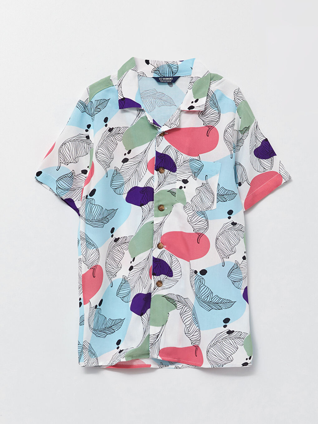 Patterned Short Sleeve Boy Shirts & Roles-1
