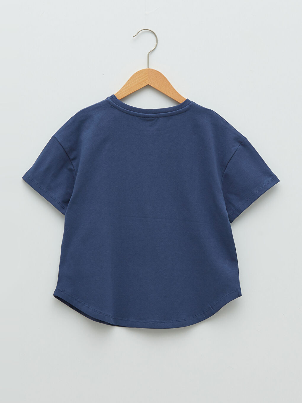 Crew Neck Printed Short Sleeve Girls' T-Shirt-1