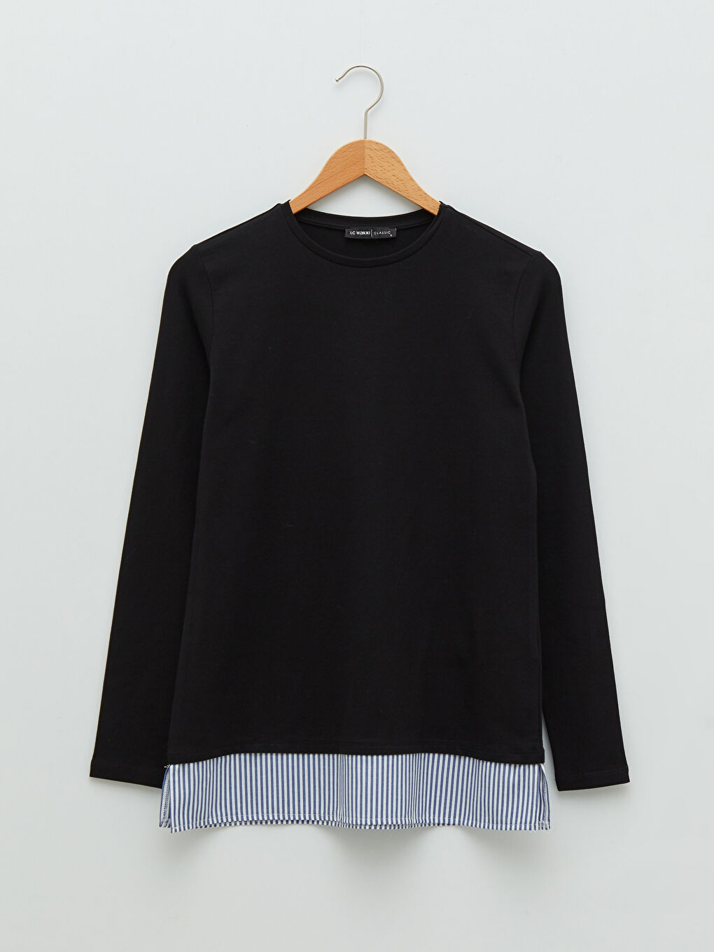 LCWAIKIKI Classic T-shirt à manches longues uni à col rond pour Femmes -S2AN05Z8-CVL
