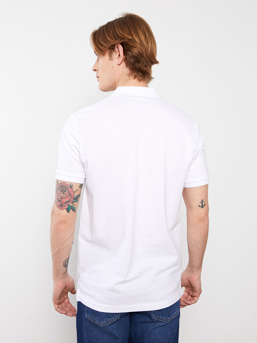 Polo Neck Short Sleeve Pique Men's T-Shirt-9