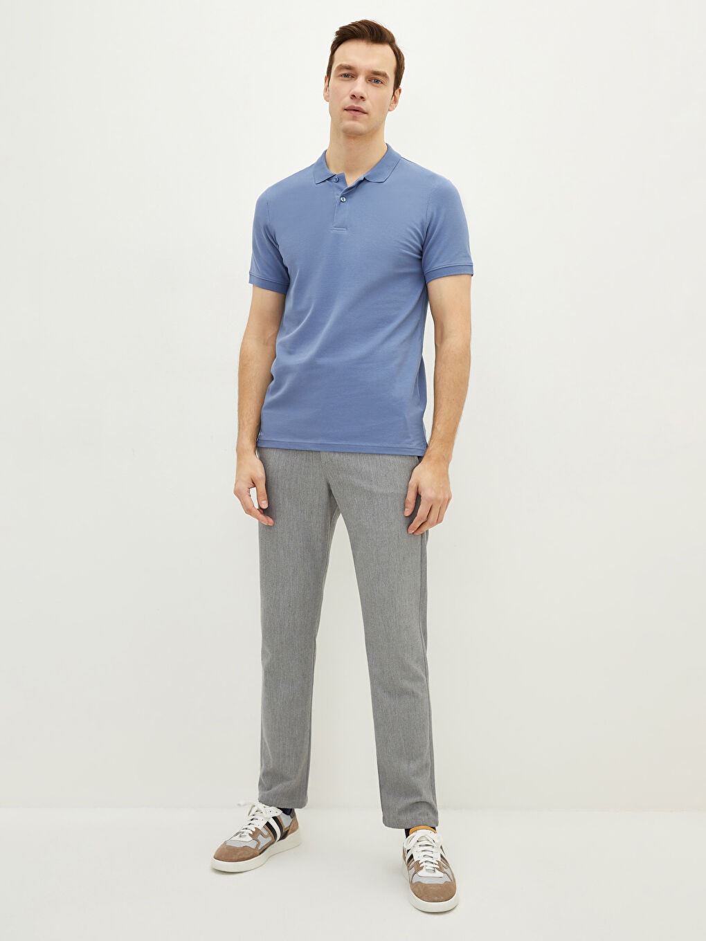 Polo Neck Short Sleeve Basic Piqué Men's T-Shirt-2