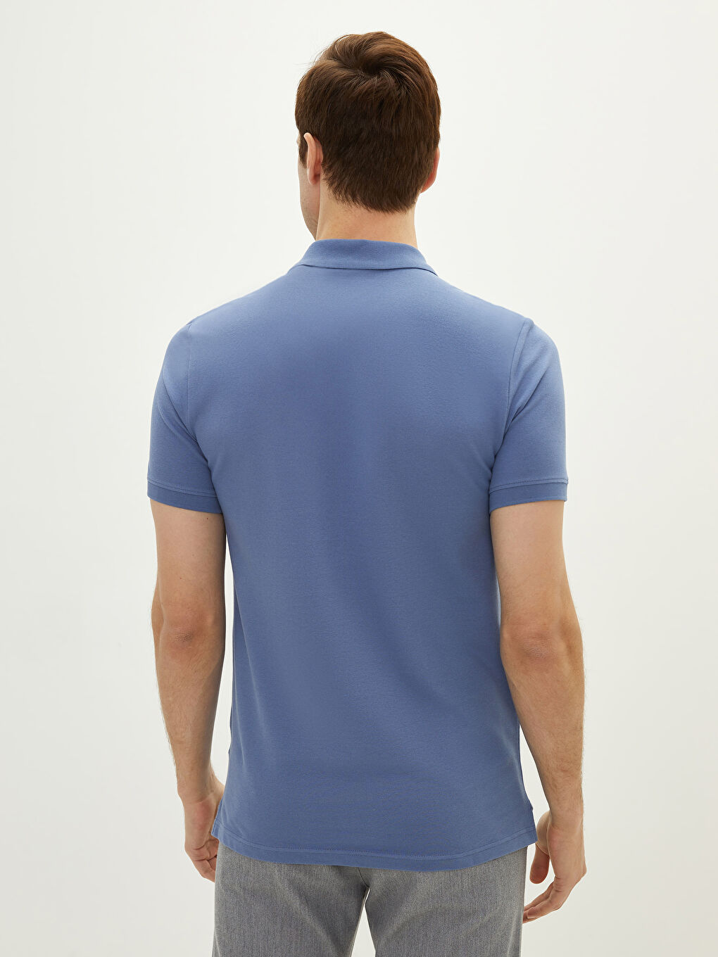 Polo Neck Short Sleeve Basic Piqué Men's T-Shirt-4