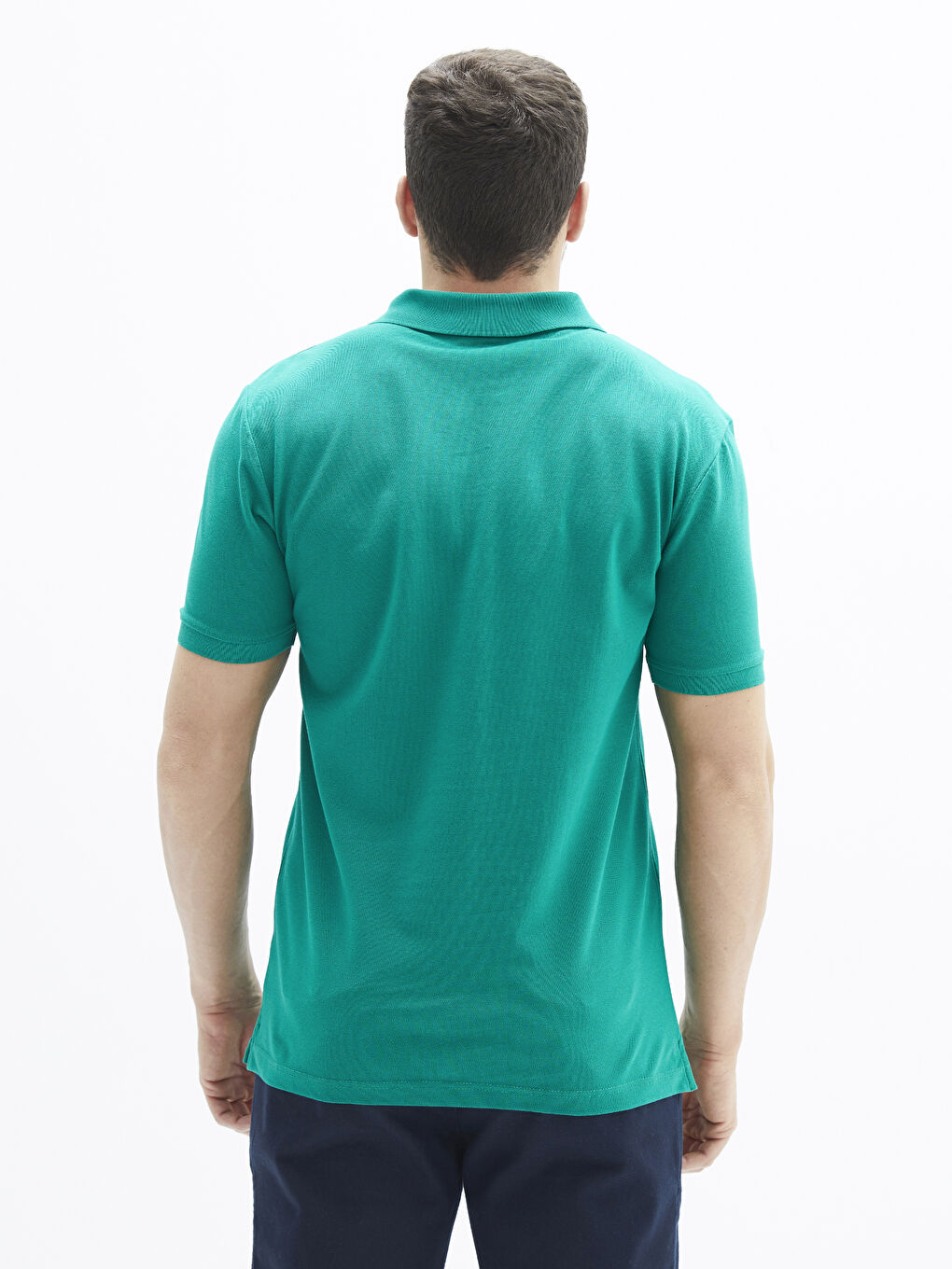 T-shirt Basique à Manches Courtes Col Polo en Piqué pour Hommes-9