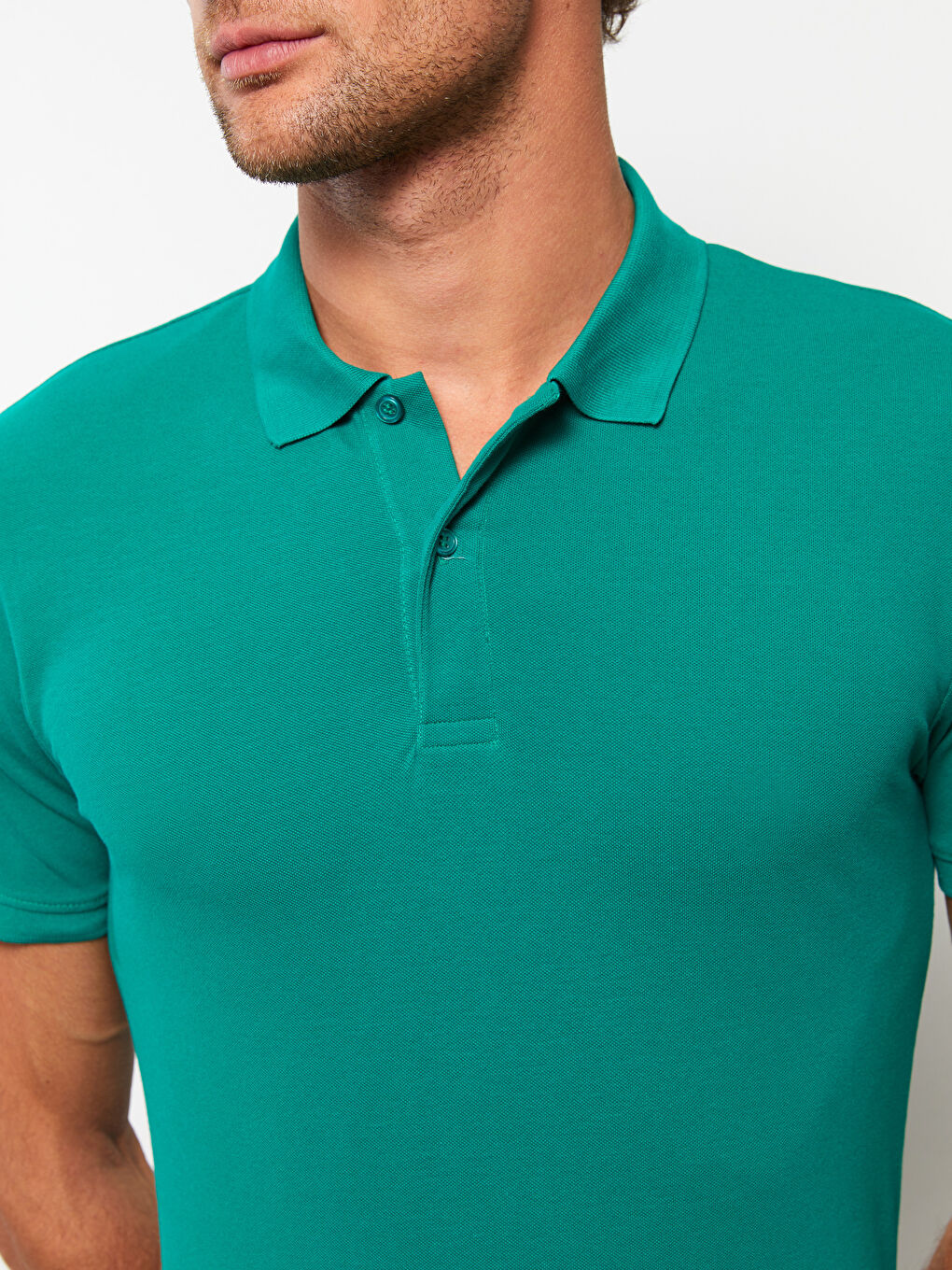 T-shirt Basique à Manches Courtes Col Polo en Piqué pour Hommes-6