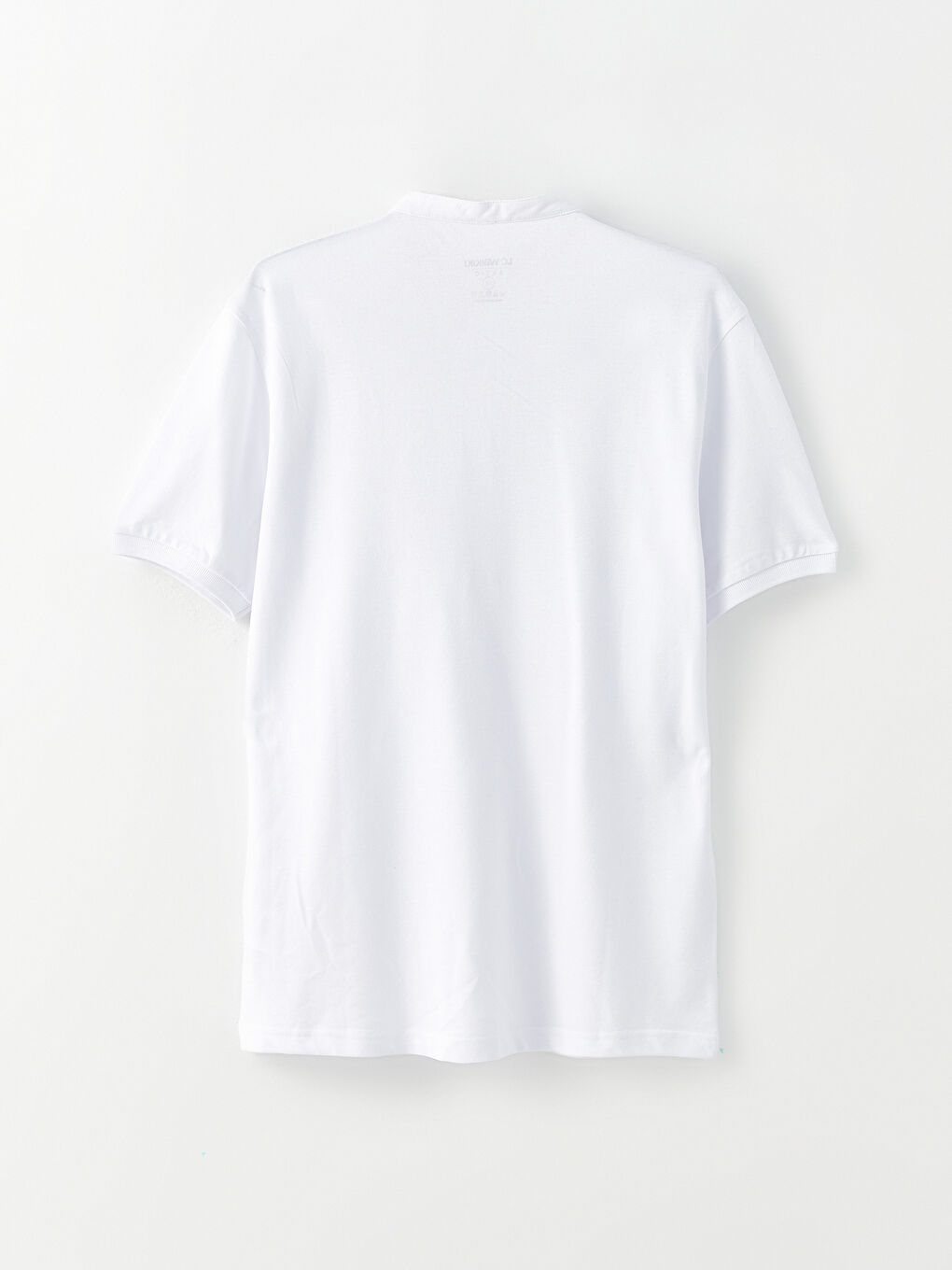 Beyaz Hakim Yaka Pike Erkek Tişört-6