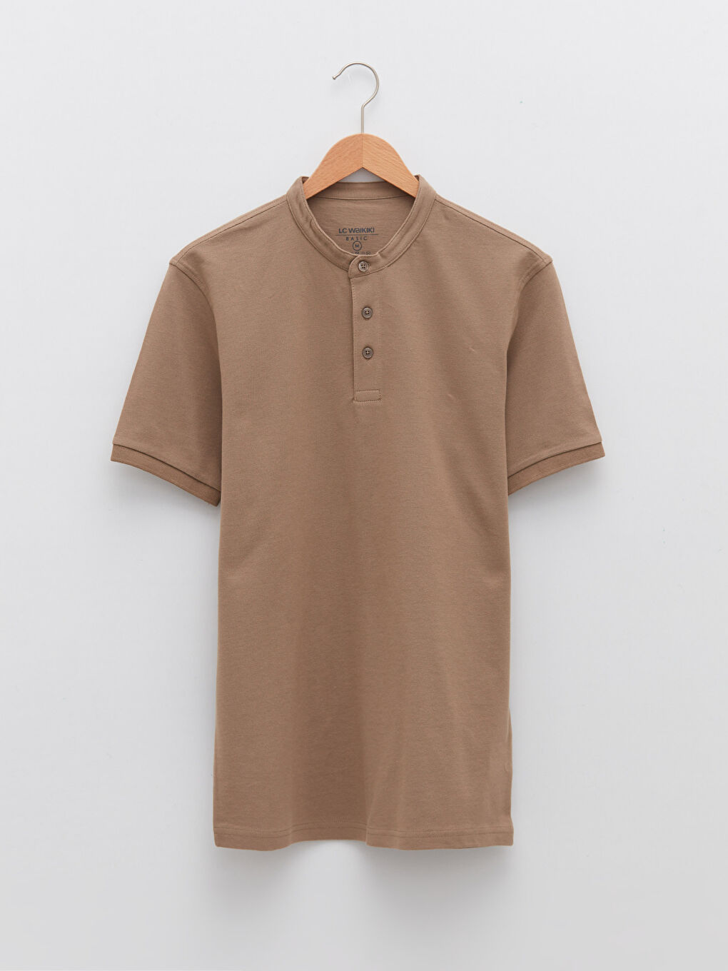 Grandad Collar Pique Men's T-Shirt-5