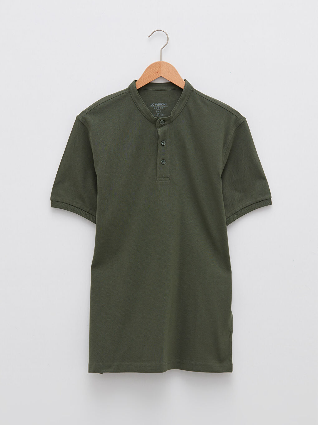 Yeşil Hakim Yaka Pike Erkek Tişört-5