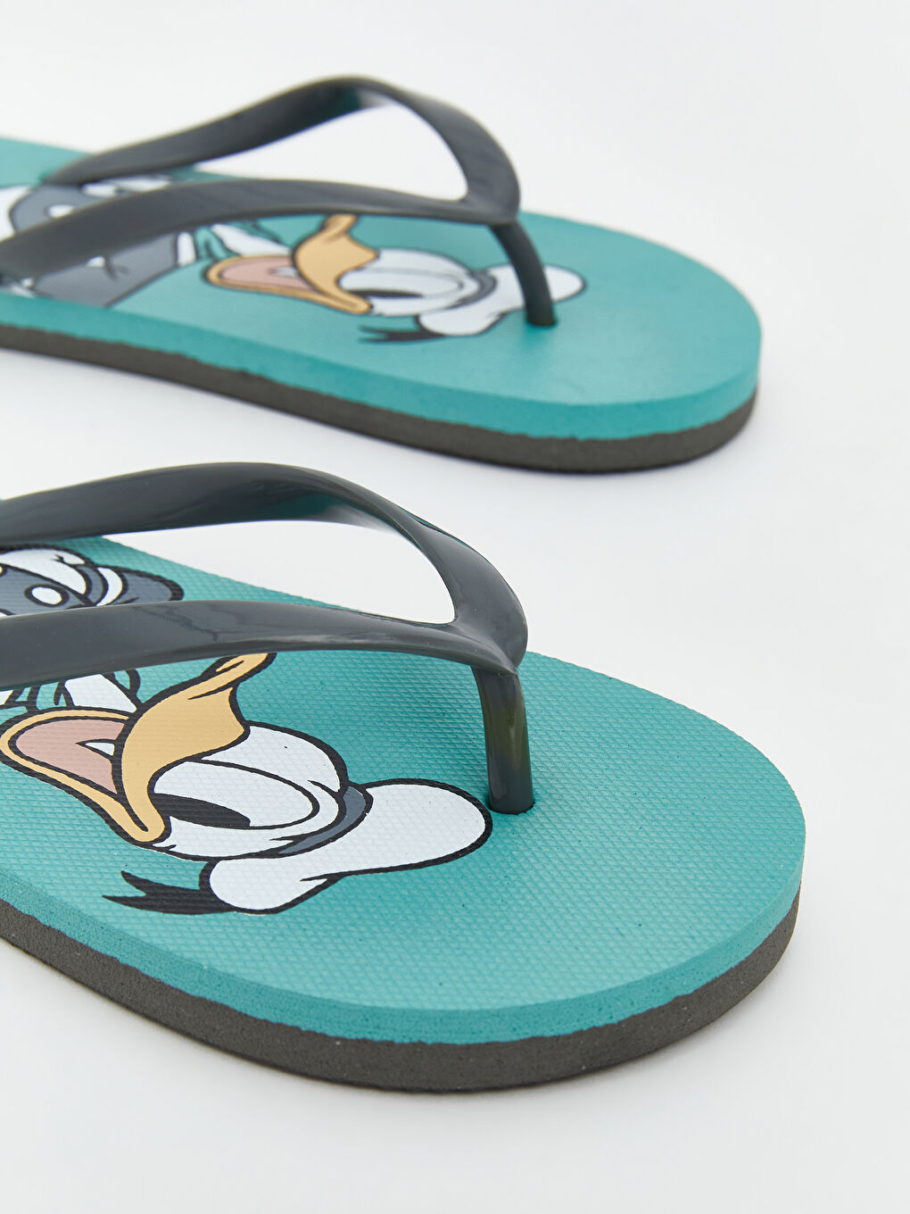 Yeşil Donald Duck Baskılı Erkek Çocuk Plaj Terliği-2