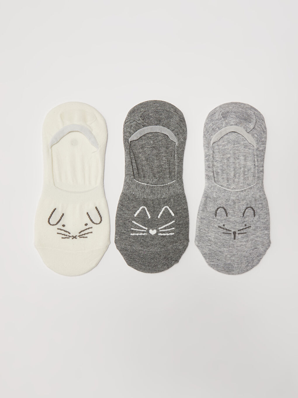 Chaussettes Invisibles à Motifs pour Femmes Lot de 3 Pièces-1