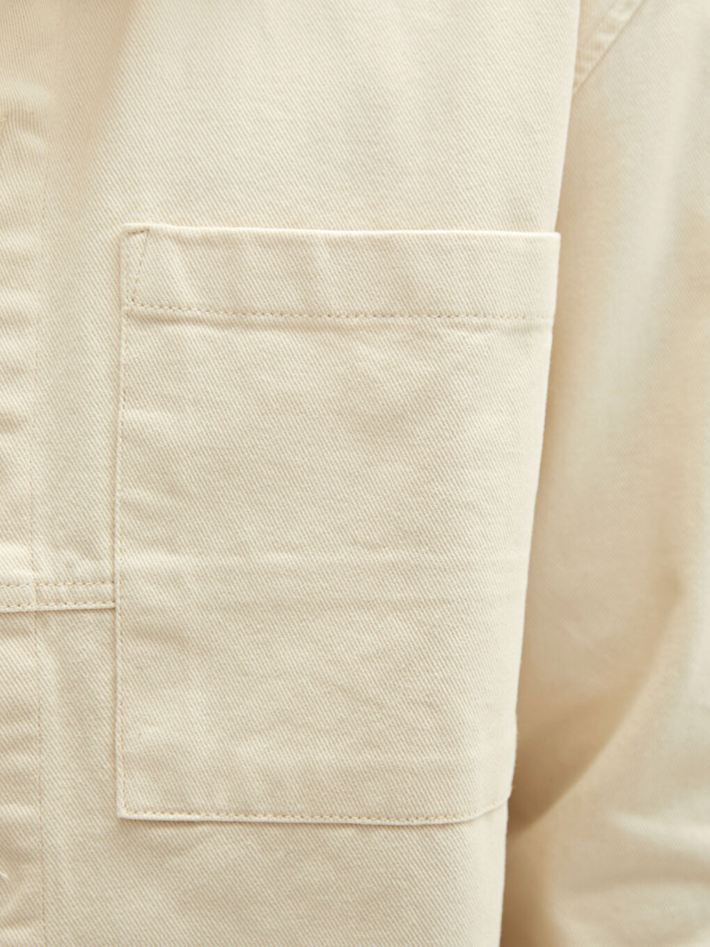 Veste Chemise pour Hommes à Manches Longues en Gabardine Coupe Régulière-3