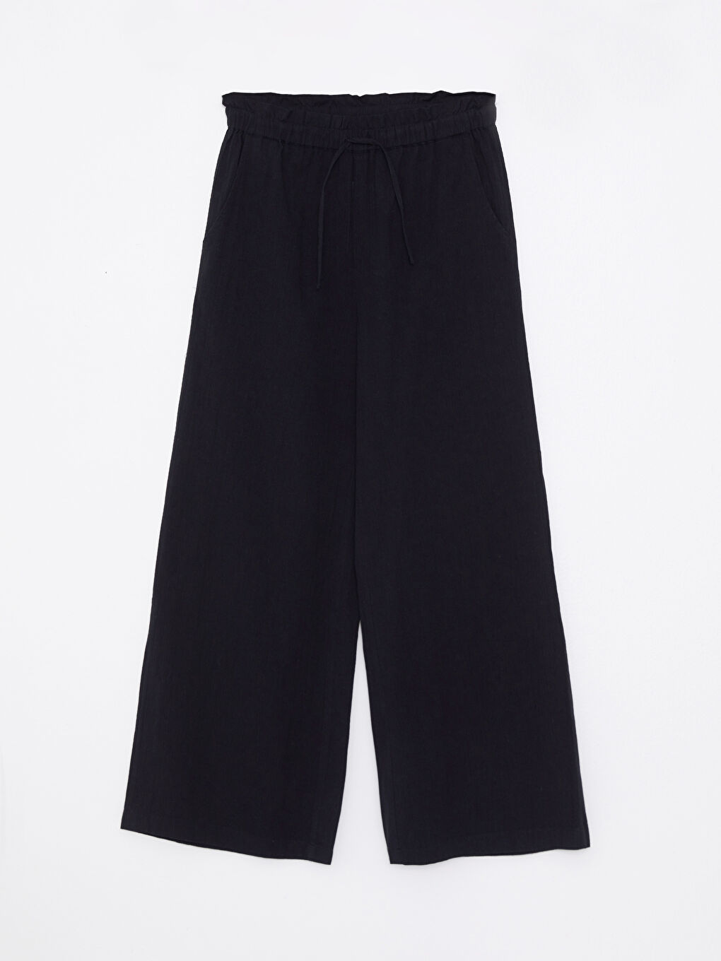 Elastic Waist Comfortable Fit Straight Wide Leg Women's Trousers -S2AO56Z8-CVL