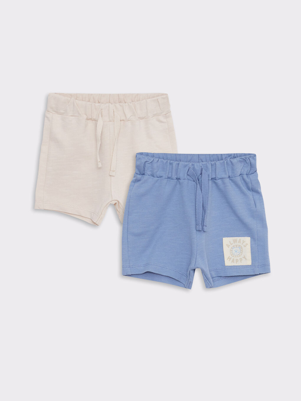 Шорты для малышей мальчиков из хлопка с эластичным поясом, 2 упаковки