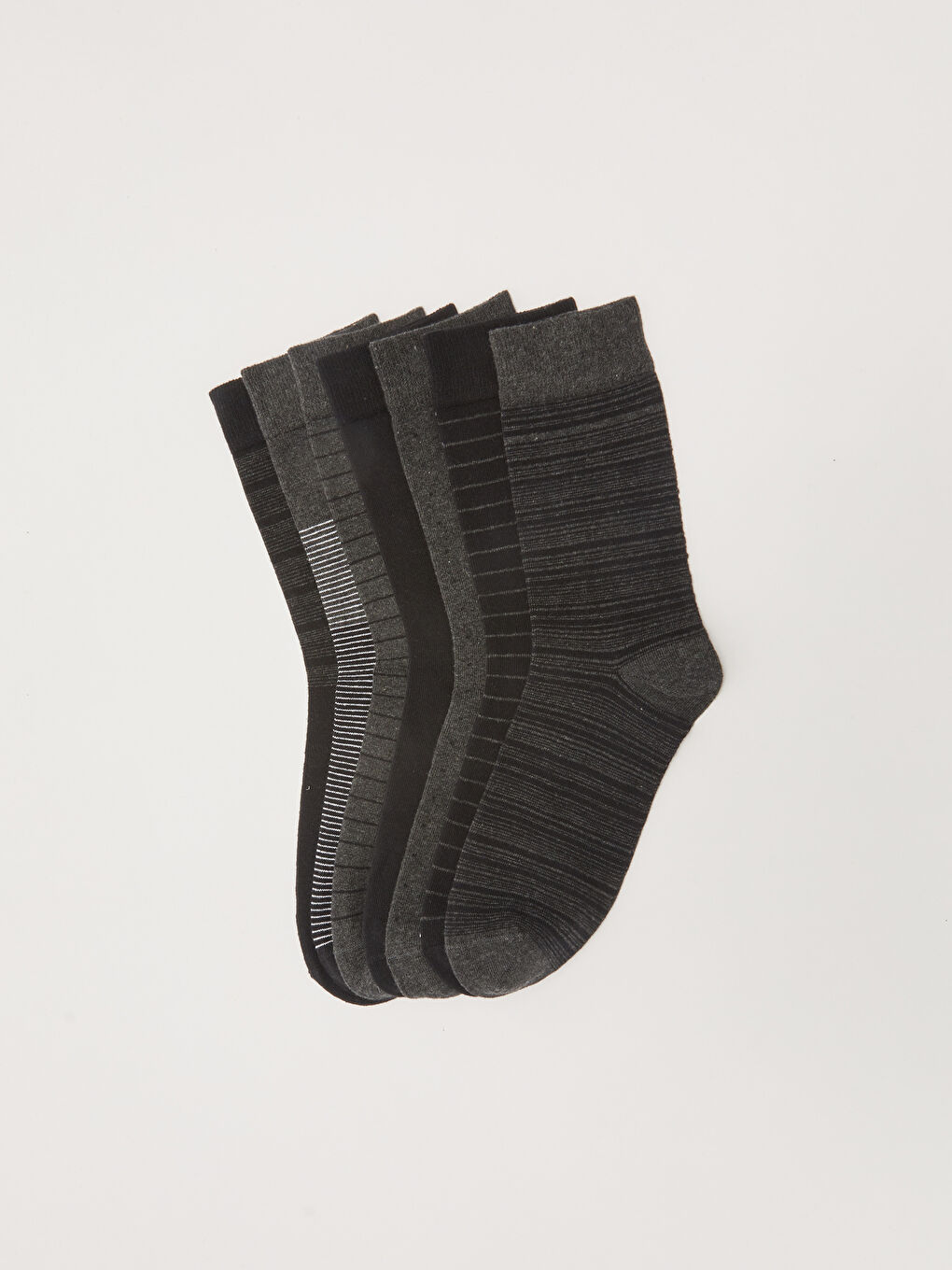 Chaussettes de cheville rayées pour hommes, lot de 7 pièces
