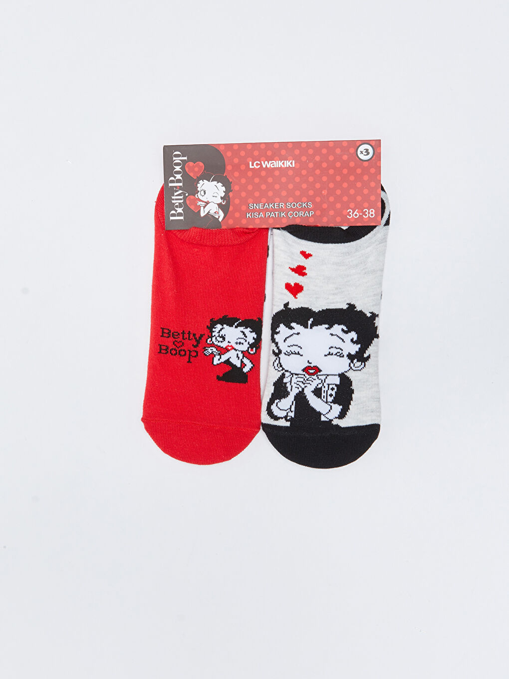 Betty Boop Printed Women's Slipper Socks 3-Pack-2