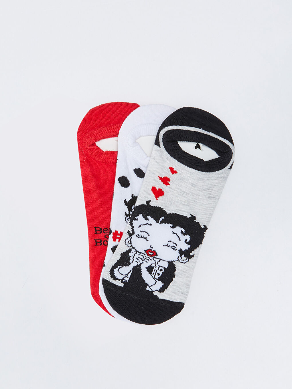 Betty Boop Printed Women's Slipper Socks 3-Pack-1
