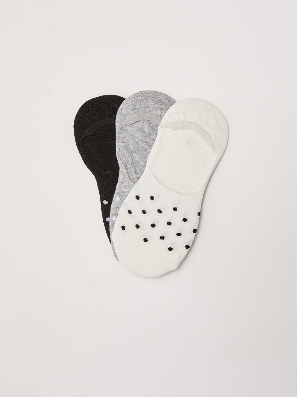 Patterned Women's Invisible Socks 3-packs