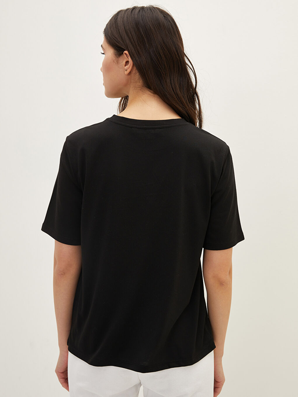 Женская футболка с круглым вырезом и короткими рукавами с принтом-4