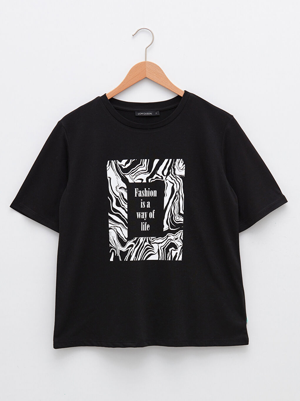 Женская футболка с круглым вырезом и короткими рукавами с принтом-5