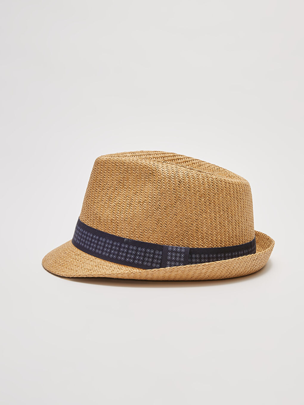 Piping Detailed Straw Men's Fedora Hat-3