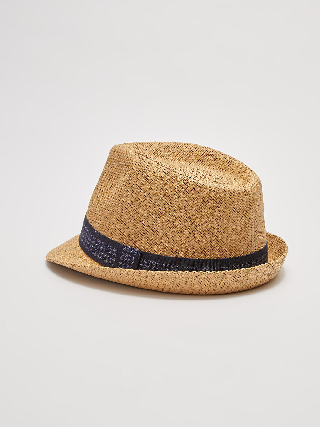 Piping Detailed Straw Men's Fedora Hat-4