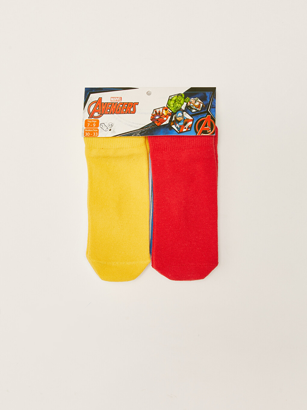 Avengers Embroidered Boys Booties Socks 5 Pack-1