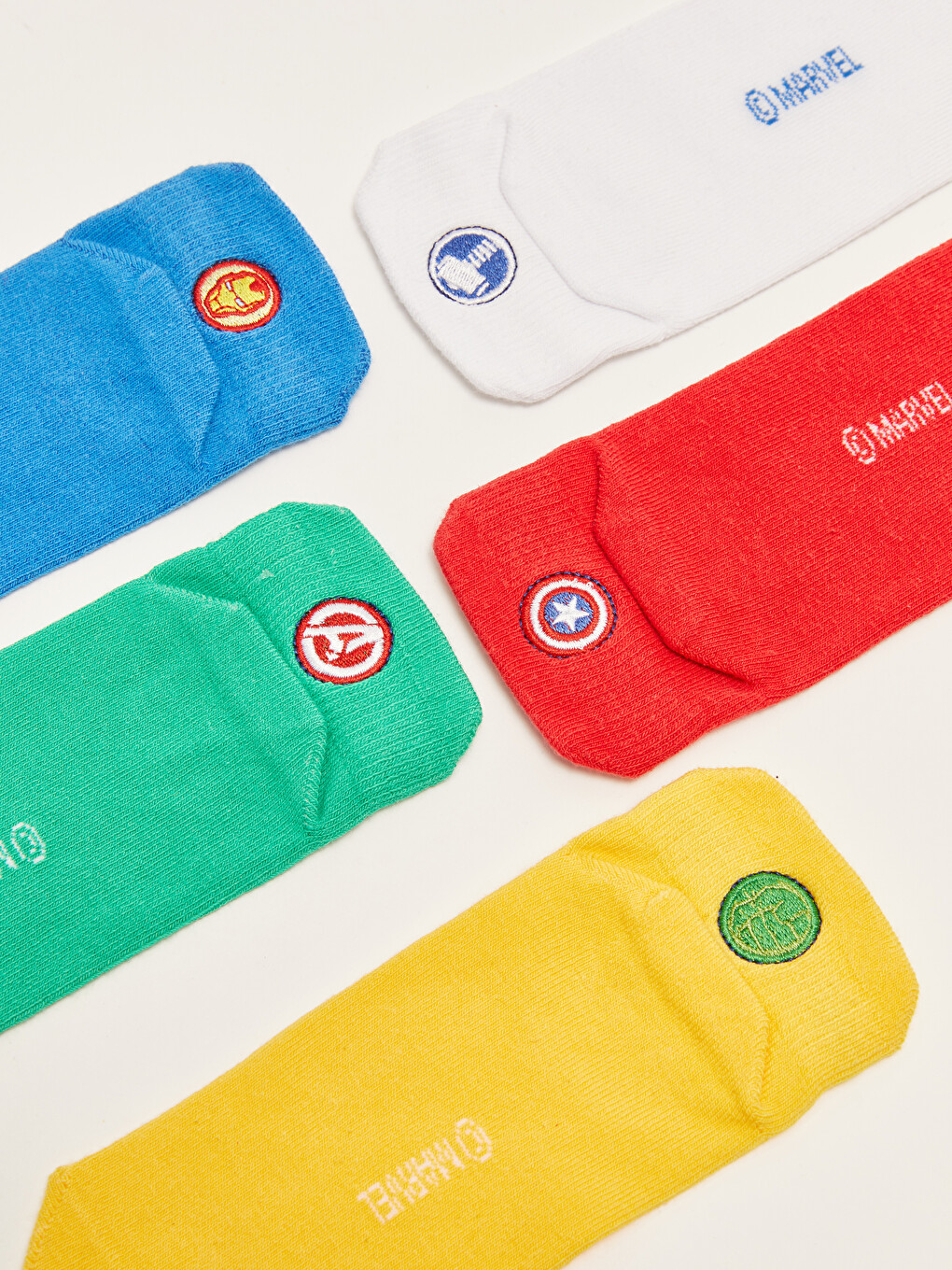 Avengers Embroidered Boys Booties Socks 5 Pack-2