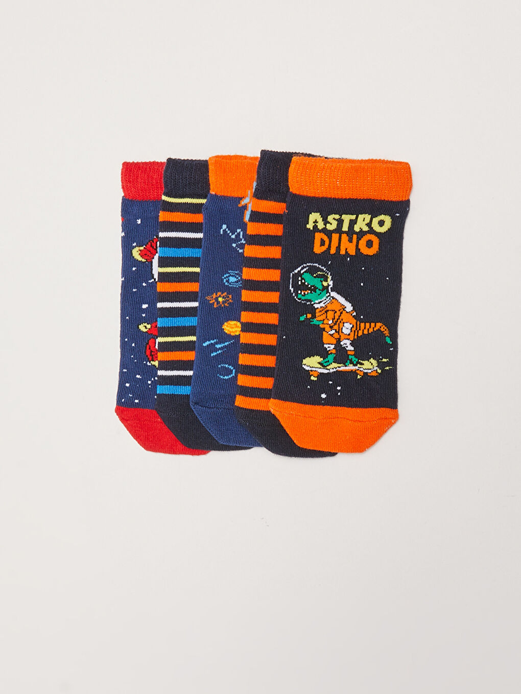 Karışık Desenli Erkek Çocuk Patik Çorap 5'li