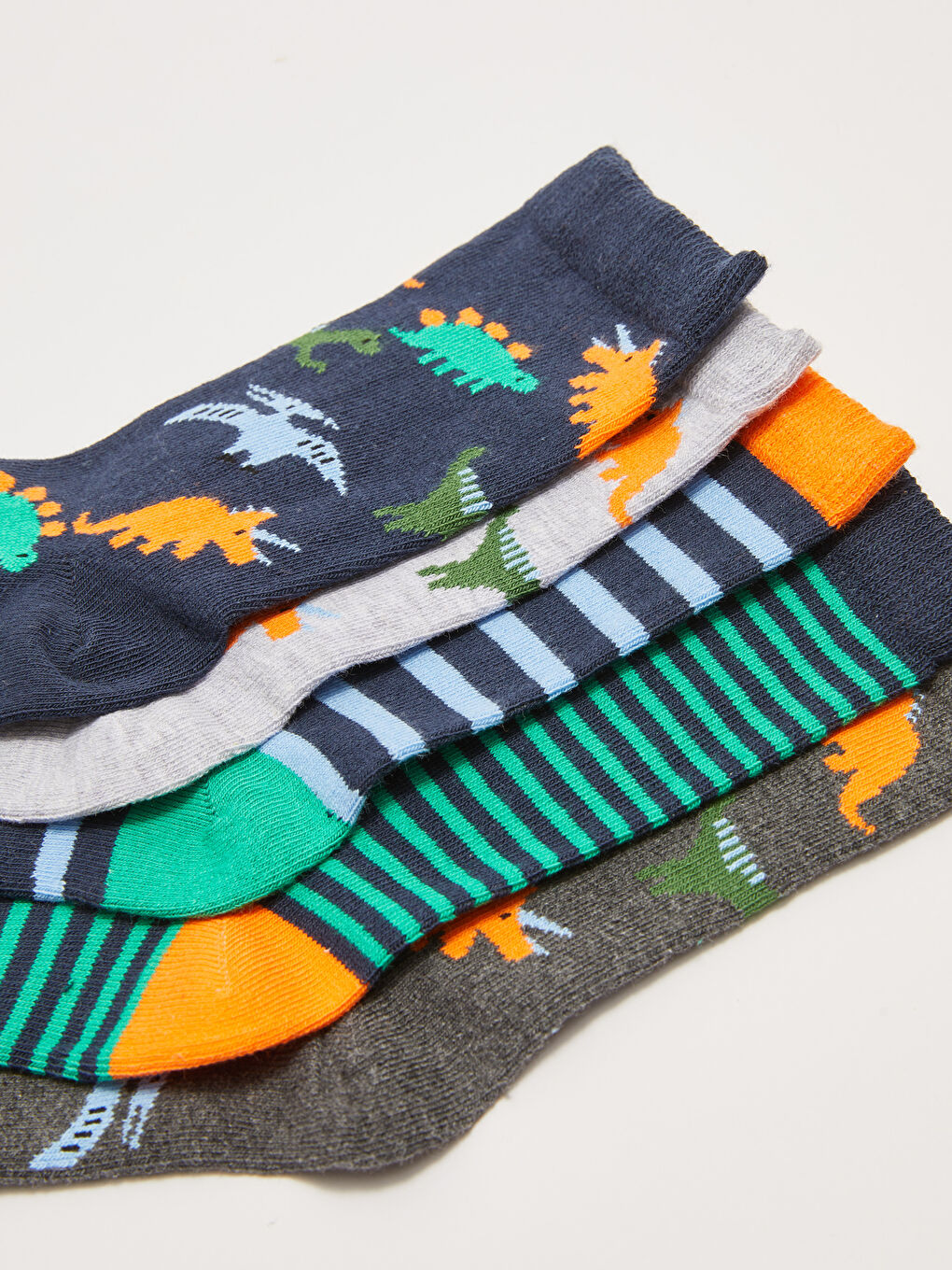 Karışık Desenli Erkek Çocuk Soket Çorap 5'li-2