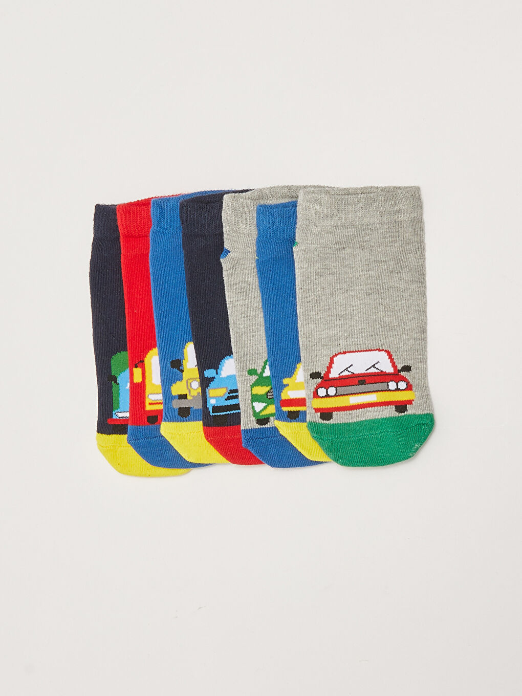 Patterned Boys' Trainer Socks 7 Pack