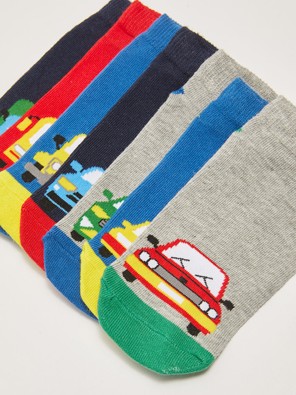 Patterned Boys' Trainer Socks 7 Pack-2