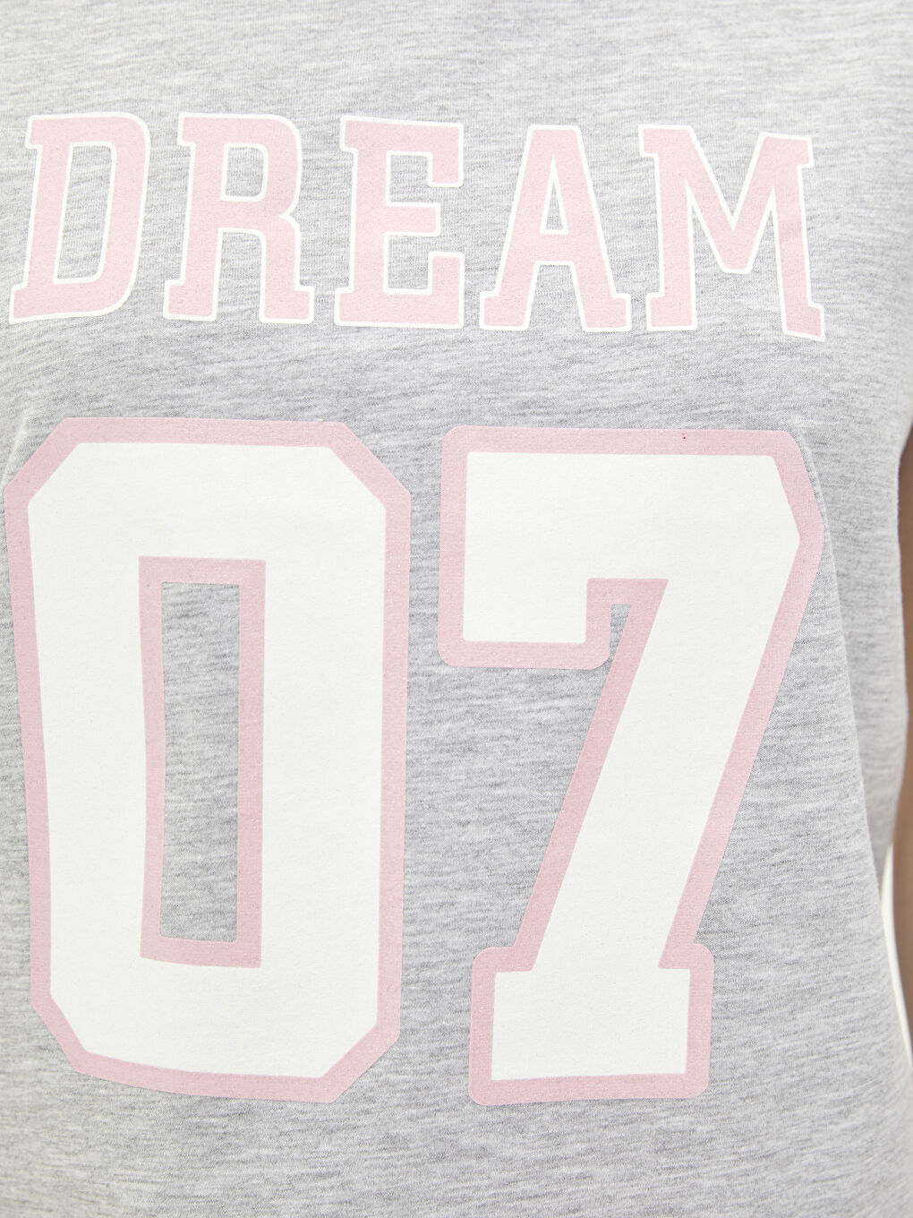 Pembe Bisiklet Yaka Baskılı Kısa Kollu Kadın Pijama Takımı-3