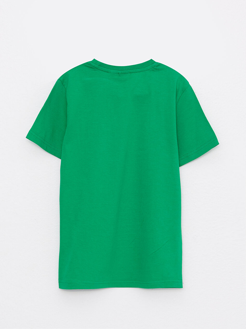 Yeşil Bisiklet Yaka Hulk Baskılı Kısa Kollu Pamuklu Erkek Çocuk Tişört-1