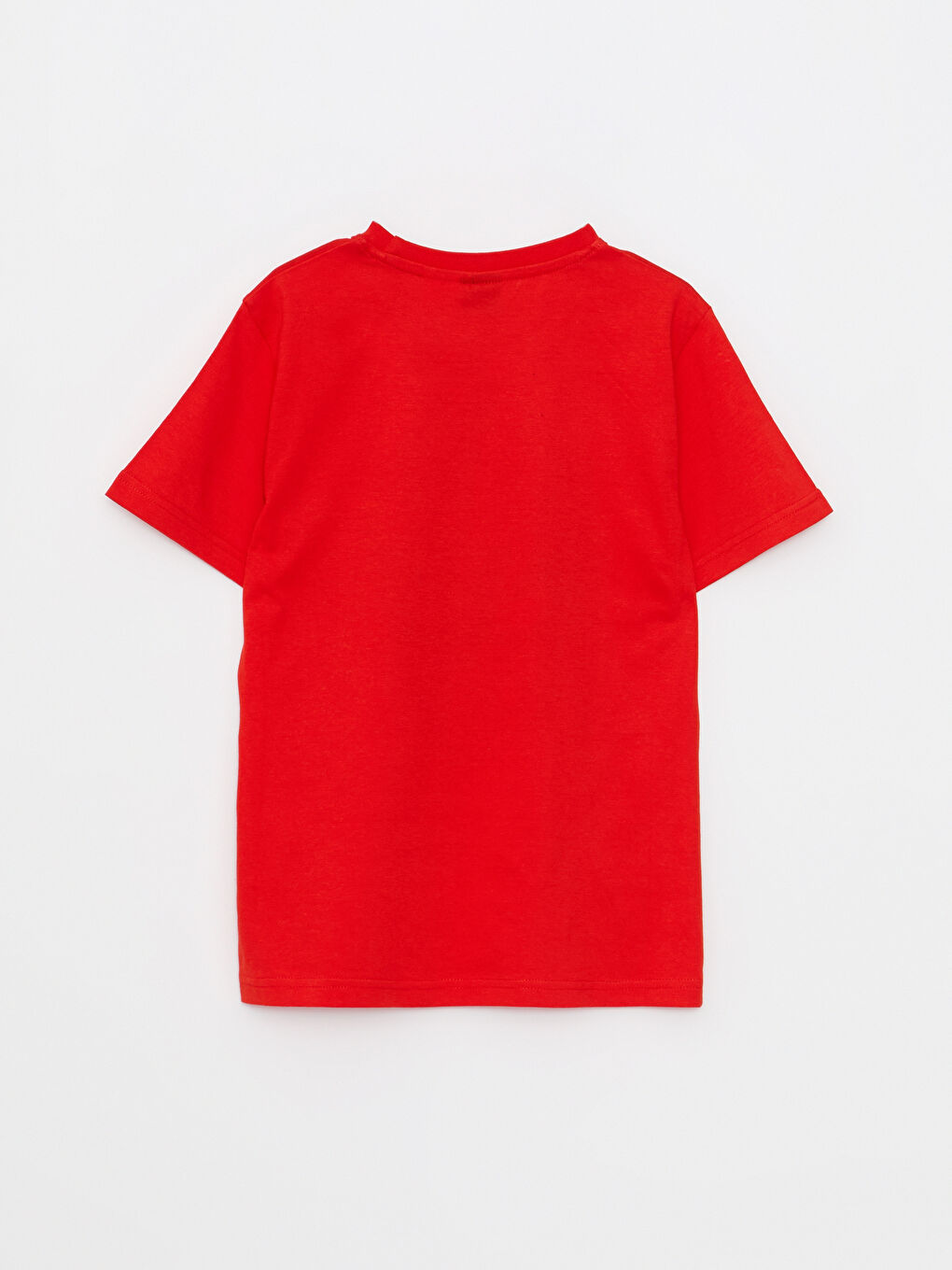 Kırmızı Bisiklet Yaka Spiderman Baskılı Kısa Kollu Pamuklu Erkek Çocuk Tişört-1