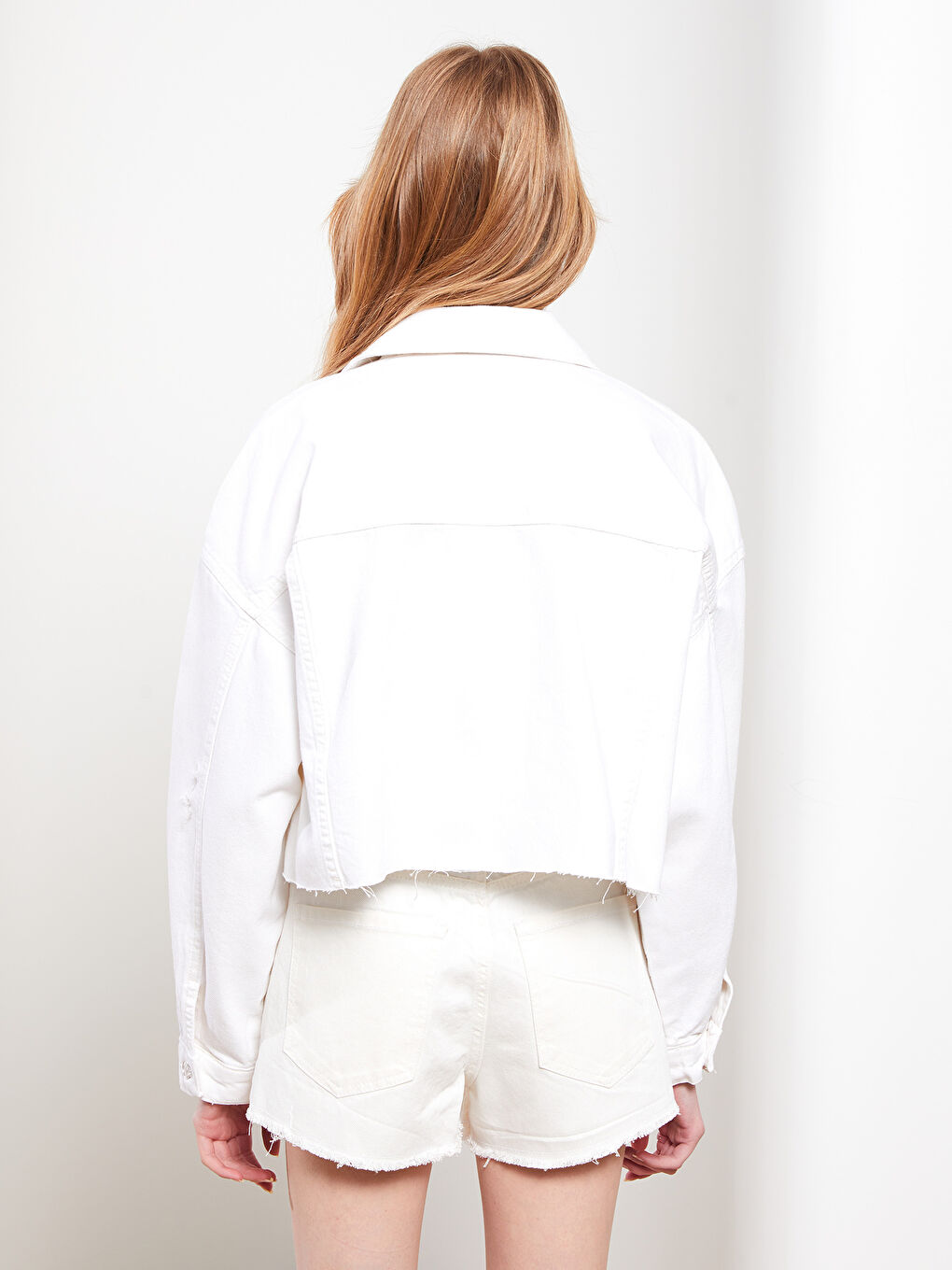 Žena BIJELA Traper jakna -4