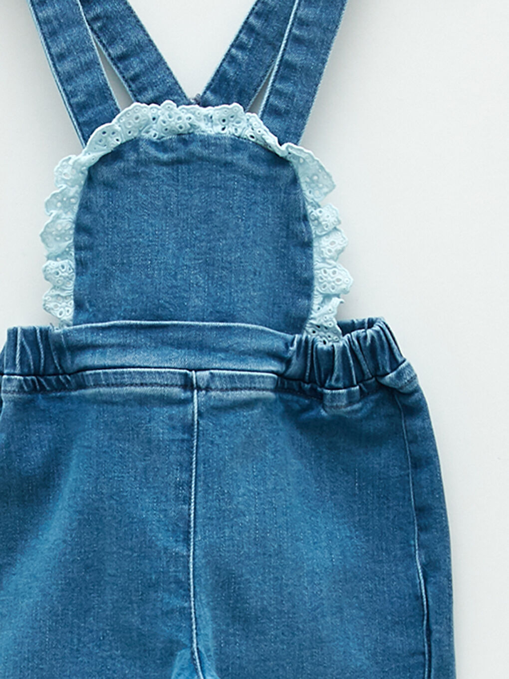 Salopette en jean basique en coton pour bébé fille-2