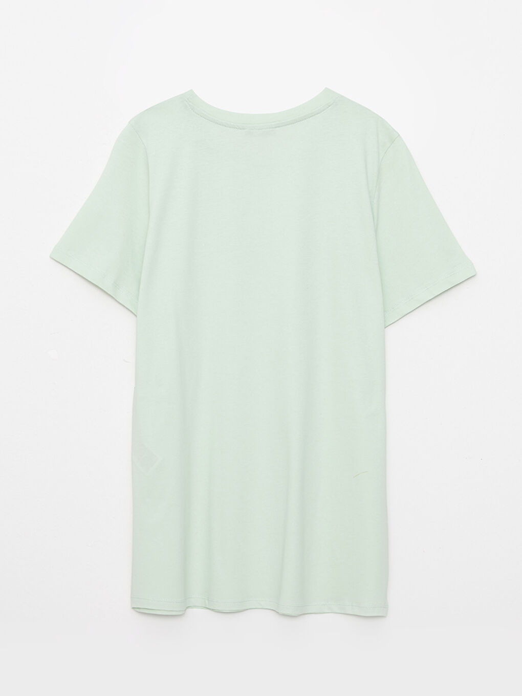 Crew Neck Printed Short Sleeve Cotton Women's T-shirt-6