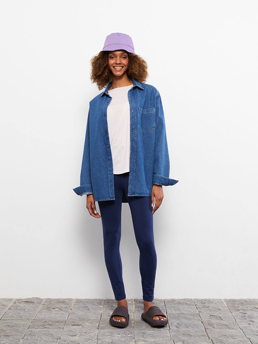 طماق قطن بخصر مرن عادي للسيدات-1