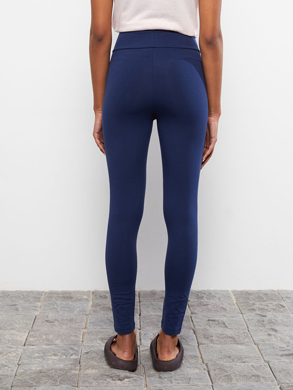 طماق قطن بخصر مرن عادي للسيدات-4