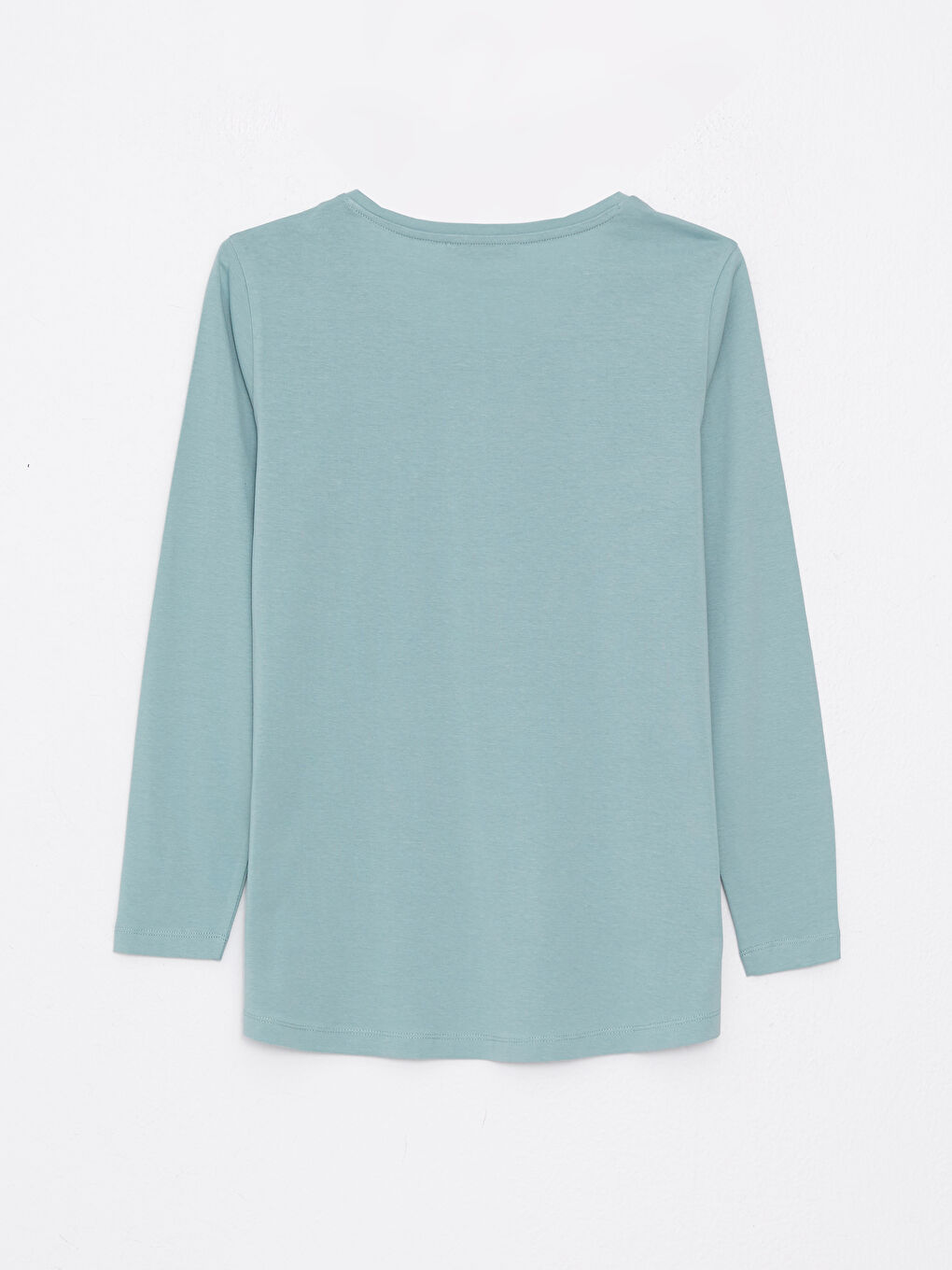 LCWAIKIKI Classic Crew Neck Printed Long Sleeve Cotton Women's T-shirt -S2AR90Z8-GBZ