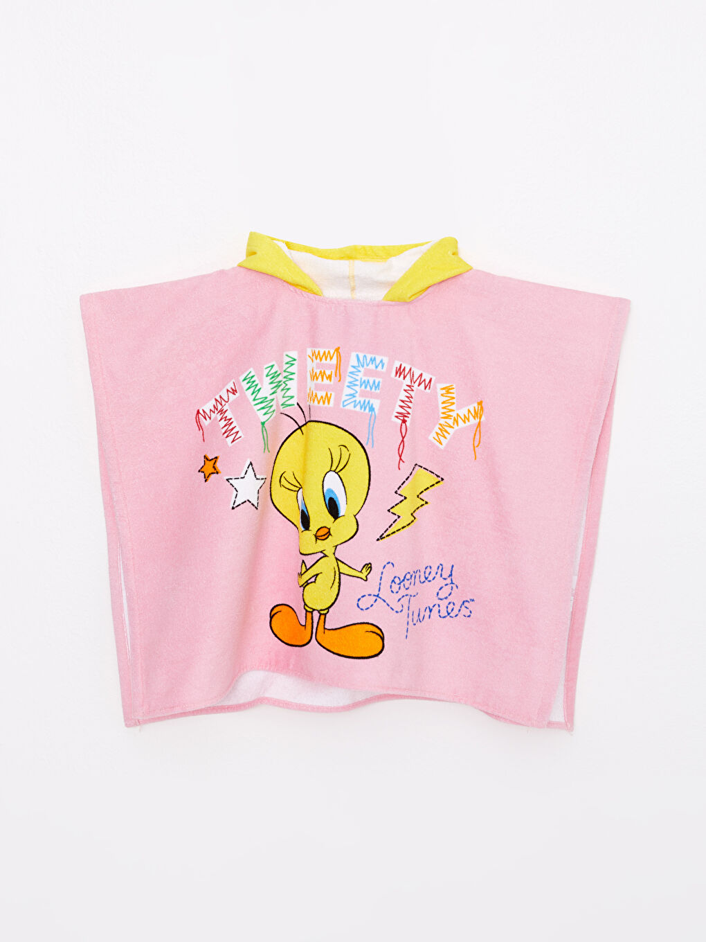 Serviette De Plage Poncho En Velours Fille Sous Licence Tweety