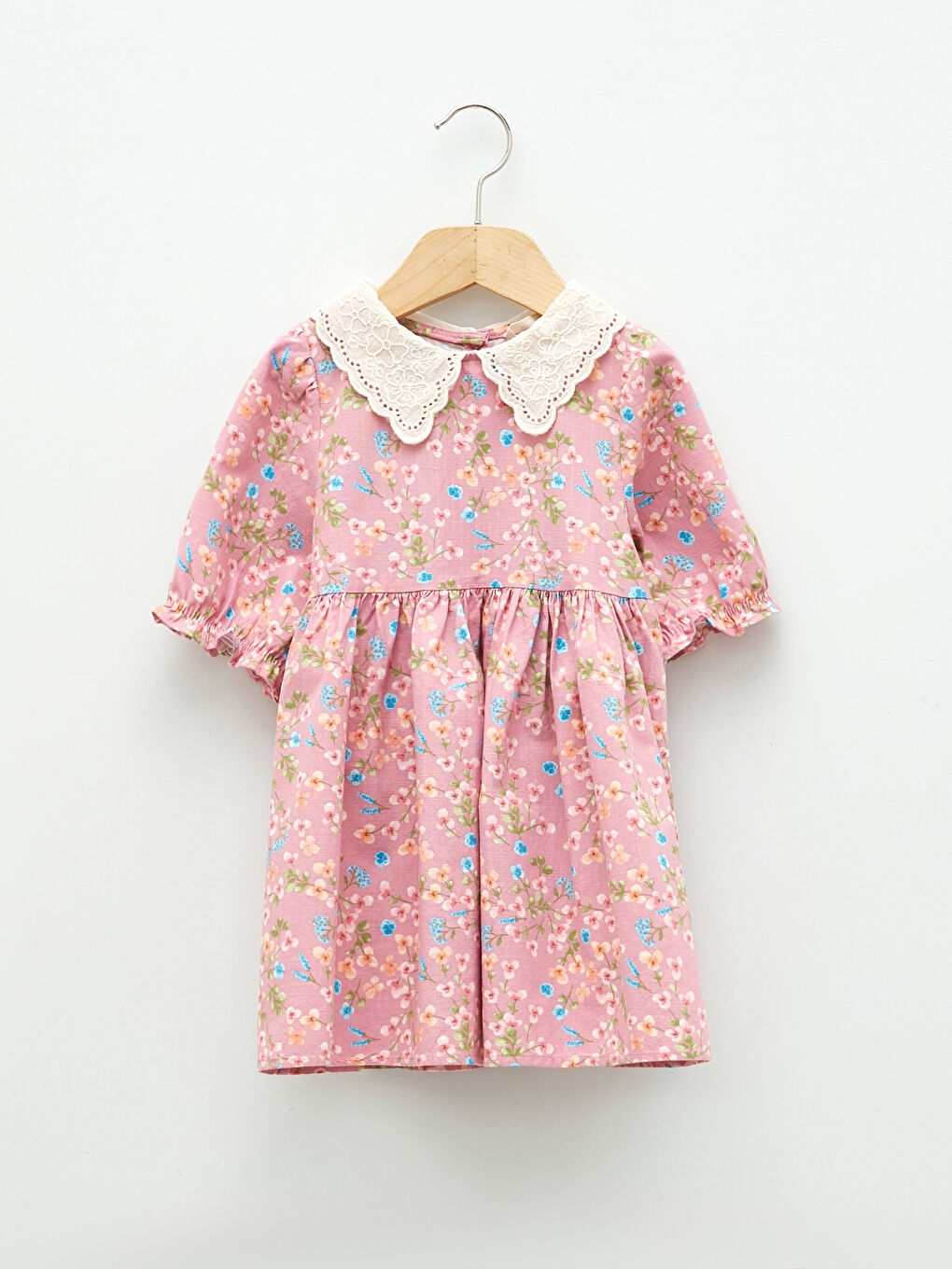 Robe Bébé Col Rond Manches Longues Imprimée Coton Fille Bébé